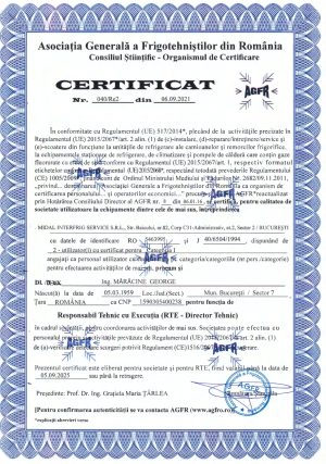 Midal certificare sistem frig comercial si industrial AGFR-MIDAL_page-0001