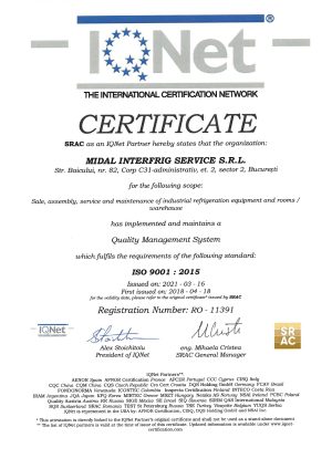 Midal certificare sistem frig comercial si industrial ISO 9001_page-0002